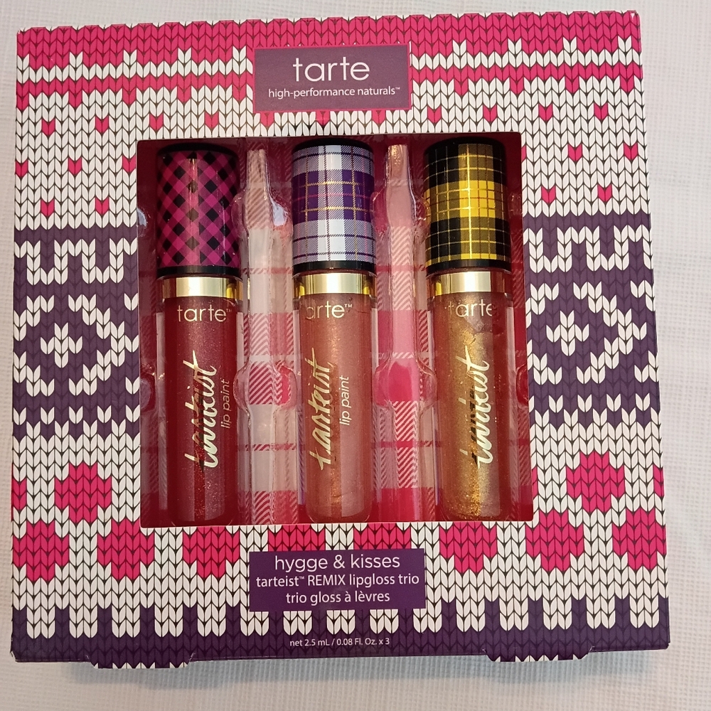 Tarte hygge & kisses tarteist REMIX Lip Gloss Trio hygge & kisses tarteis  NEW